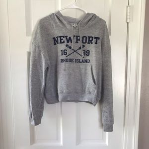 Newport Rhode Island cropped oversized hoodie sweatshirt